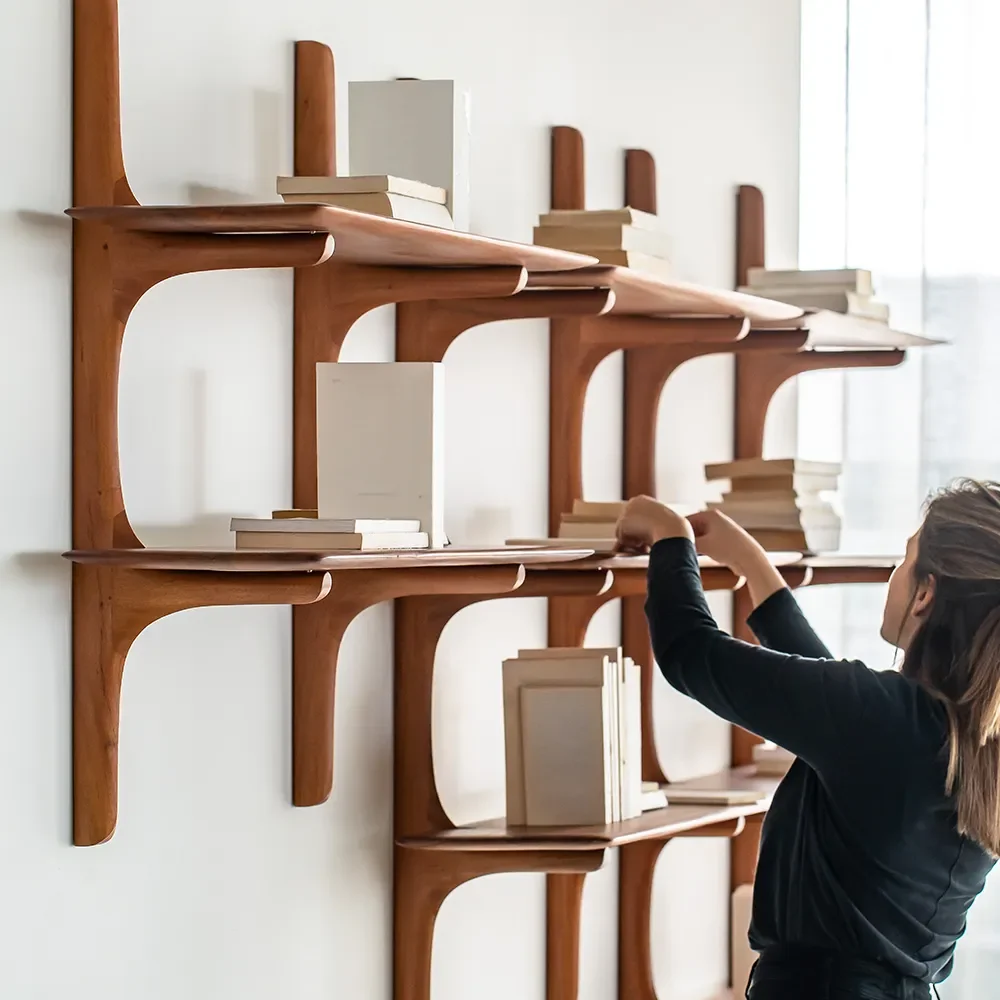 PI Seinähylly Mahogany 2 hyllyjä