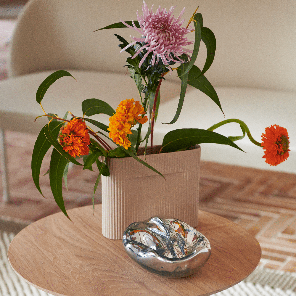 Ridge Maljakko H: 16,5 cm Beige