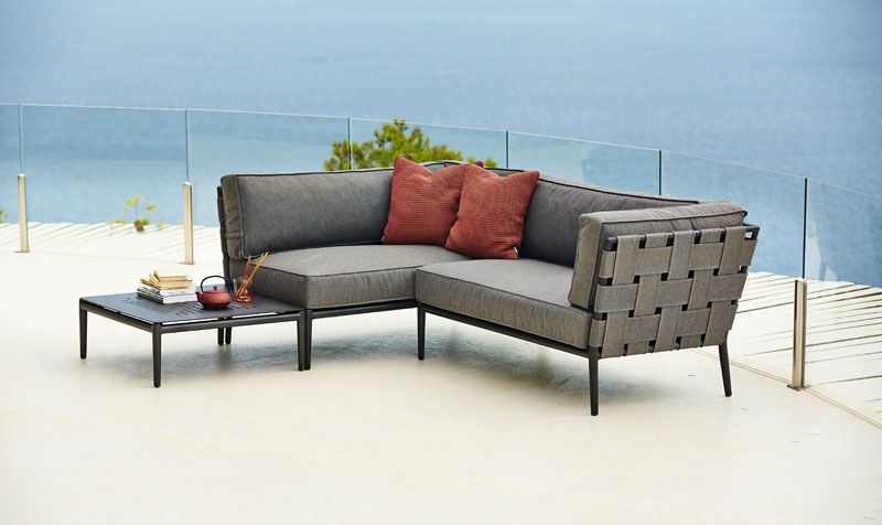 Conic sohvapöytä 75X75 cm Lava harmaa, alumiini