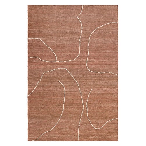 Käsinkudottu Matto Juutti Gesso Terracotta 170x240 cm