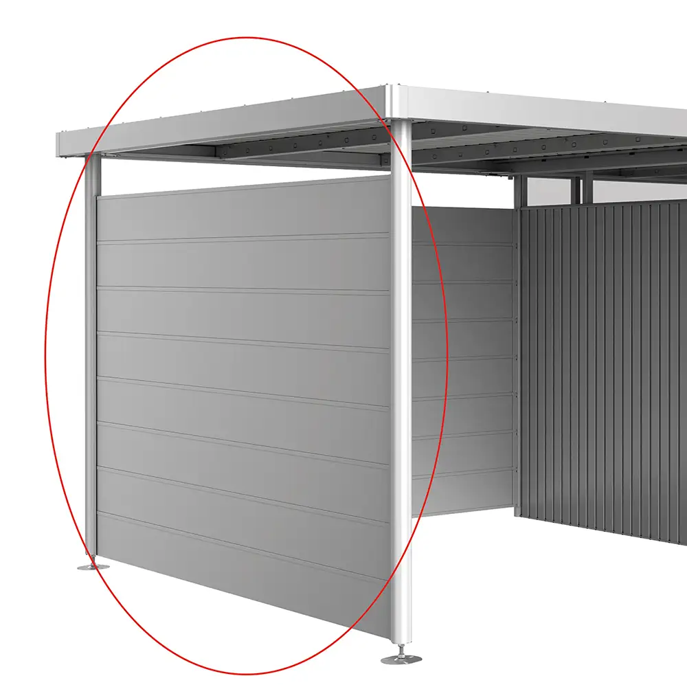 sivuseinät sopii sivukatos koko H2, metallic hopea