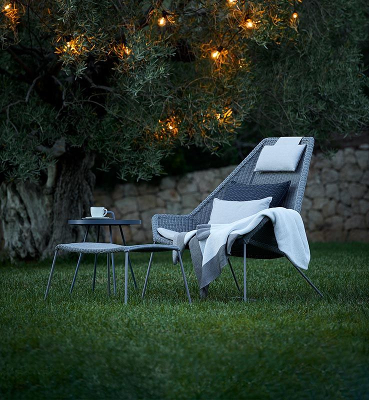 Breeze Lounge nojatuoli vaalean harmaa 