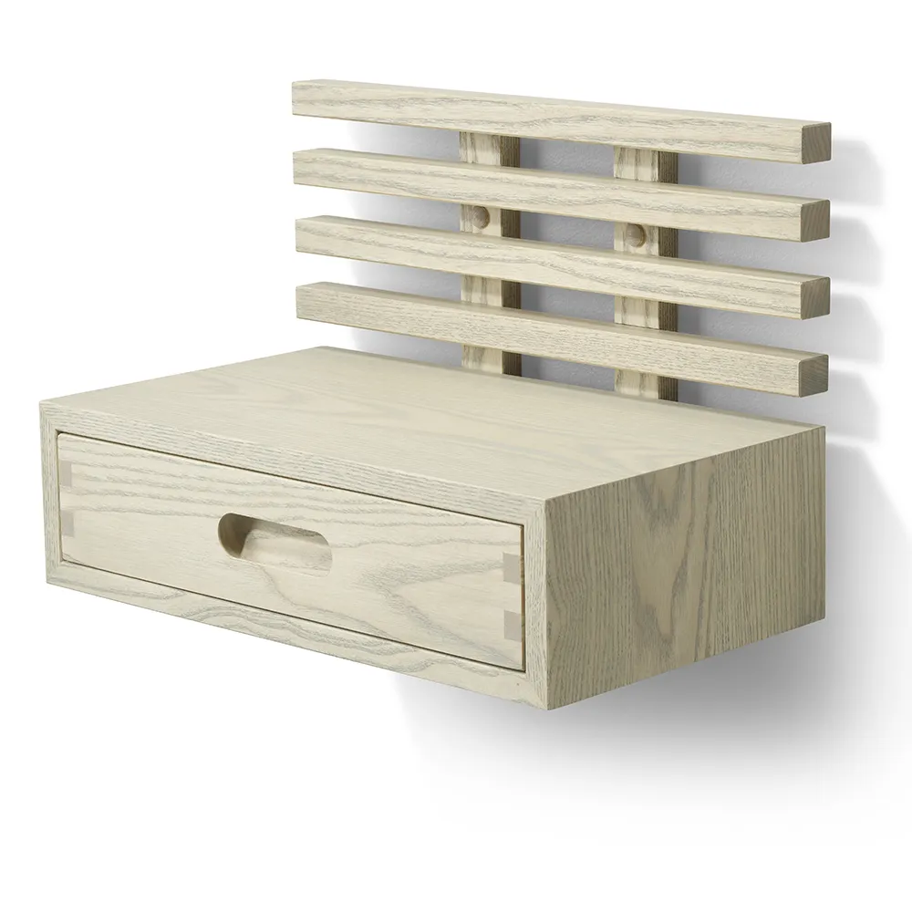 Zece Yöpöytä laatikolla Harmaa öljytty saarni