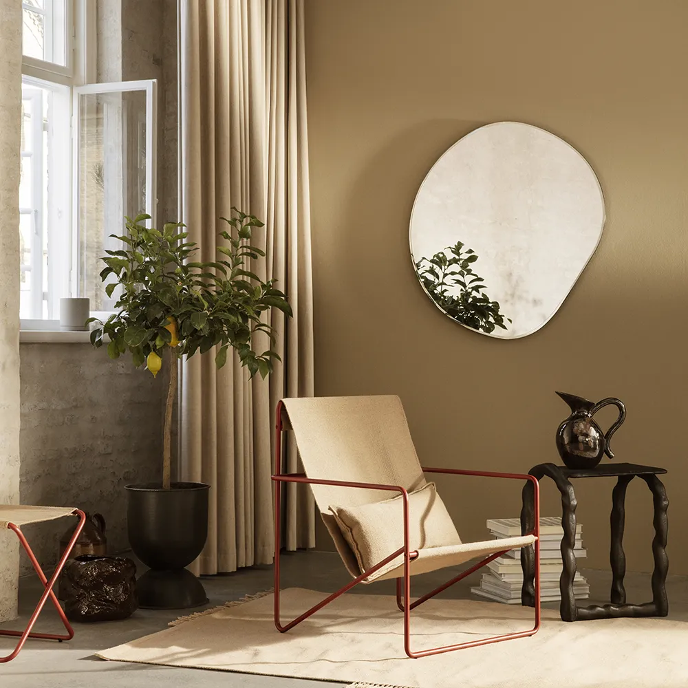 Pond Peili 87x94 cm Dark Chrome