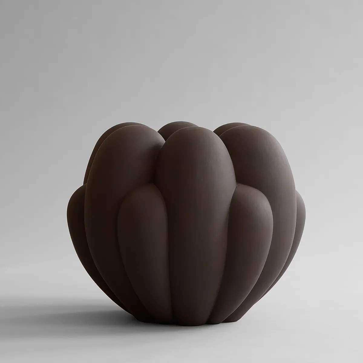 Käsintehty maljakko Bloom Big Chocolate Brown H44 cm