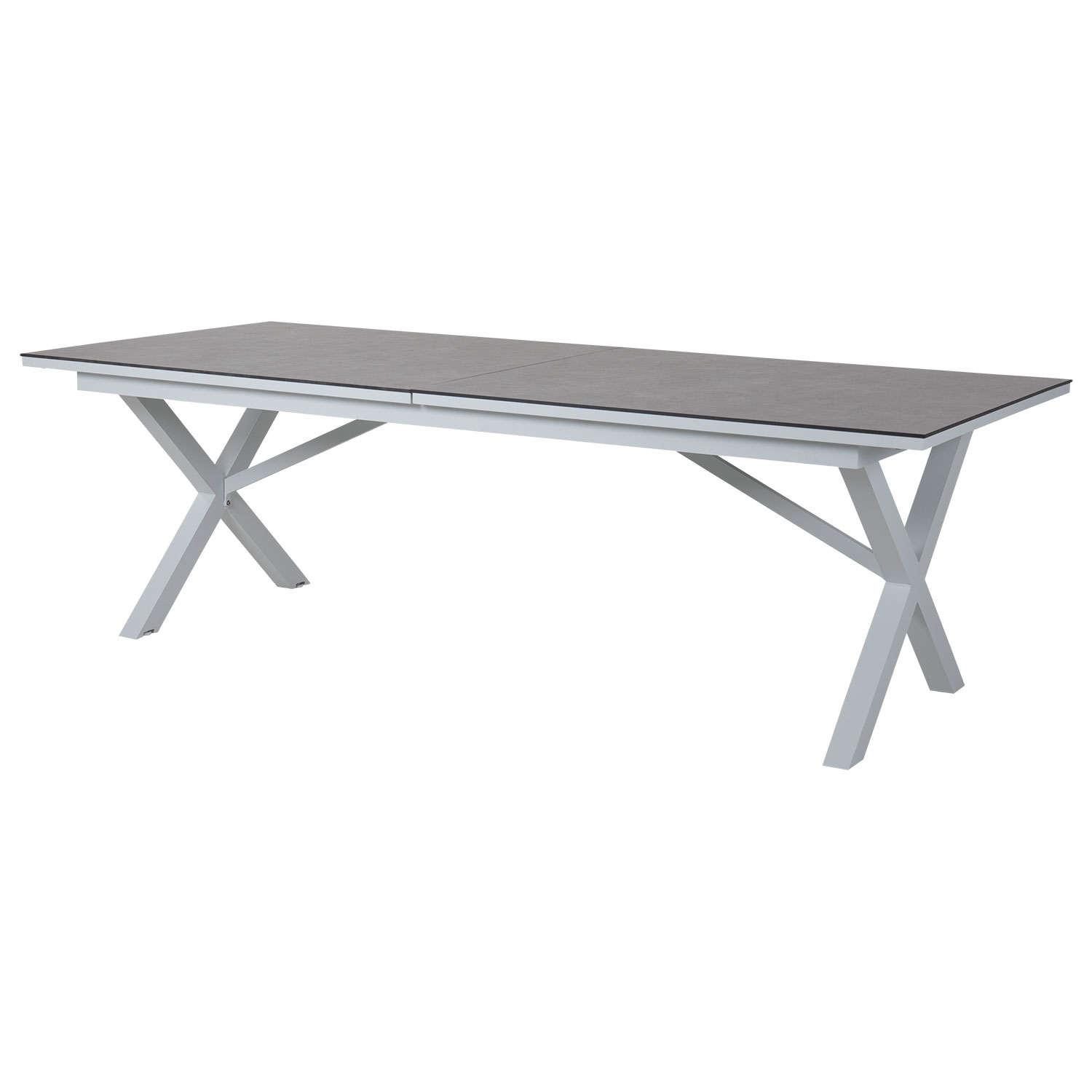 Brafab Hillmond laajennettava pöytä 100×238-297 cm valkoinen/harmaa