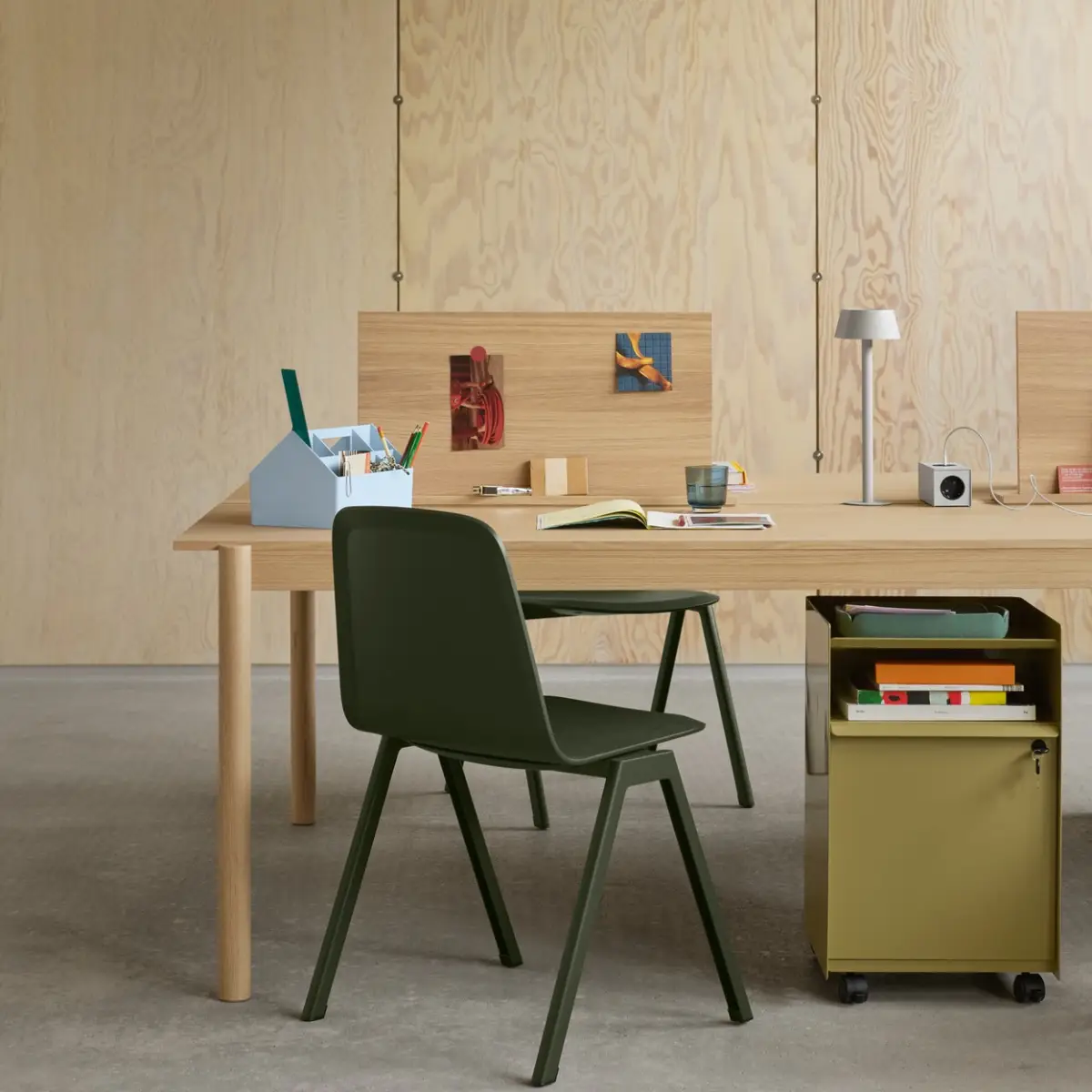 Folded Trolley vaunu, korkeus 61,5 cm, laatikko – Bark Beige Green