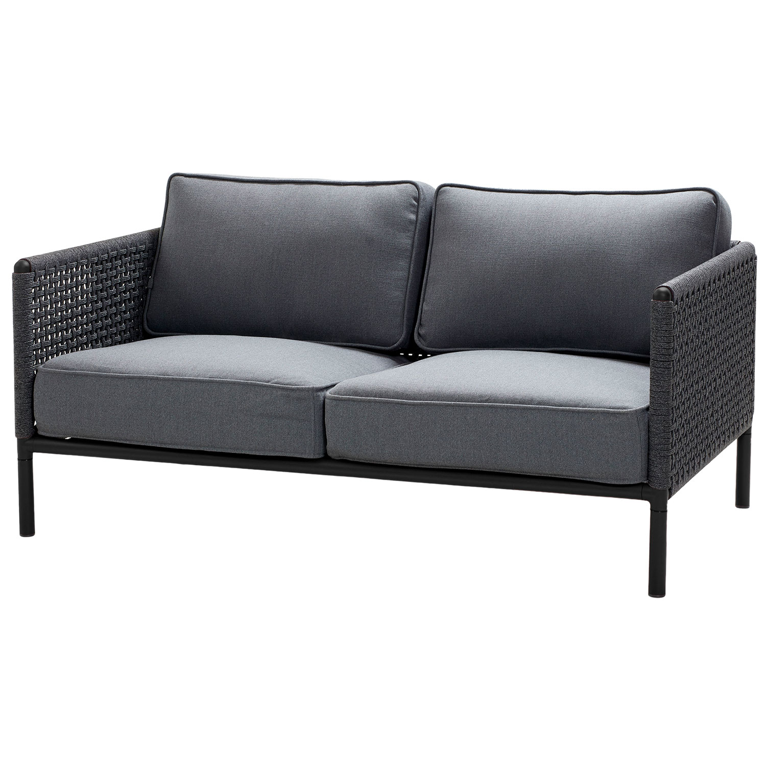 Cane-Line Encore 2-paikkainen sohva Dark Grey/Lava Grey