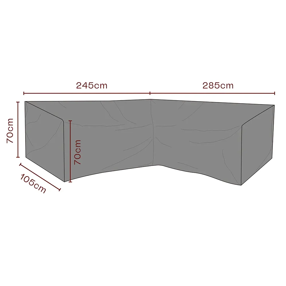 Huonekalusuoja kulmasohva 285/245x70x105 cm Premium