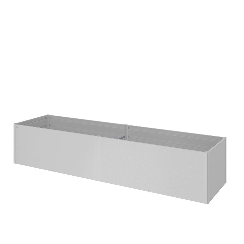 Istutuspenkki 4x1 metallinen hopea