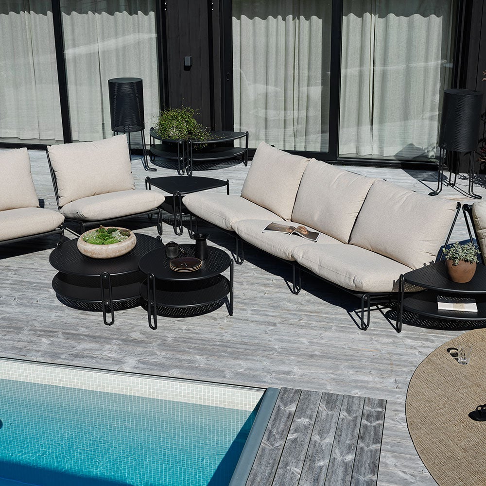 Blixt nojatuoli musta pehmusteella Brafab