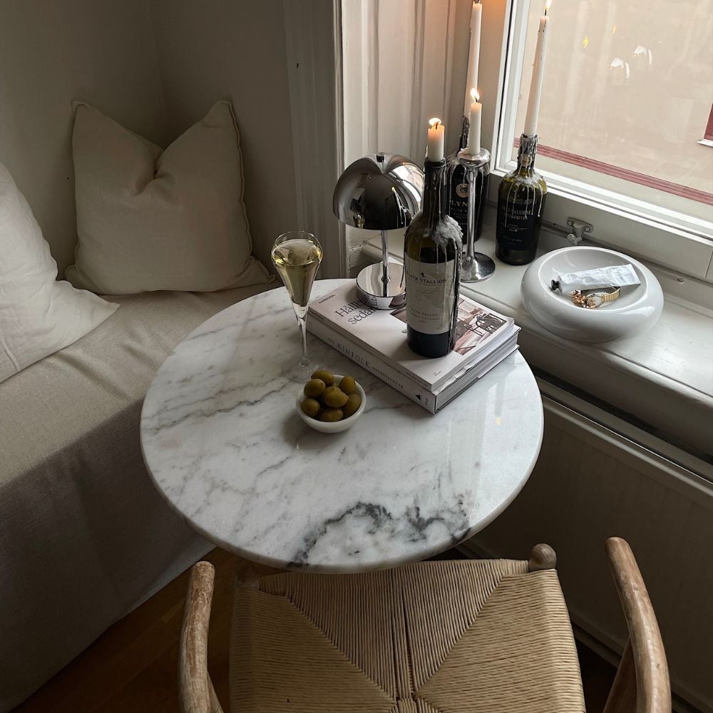 Loire marmoripöytä 60 valkoinen