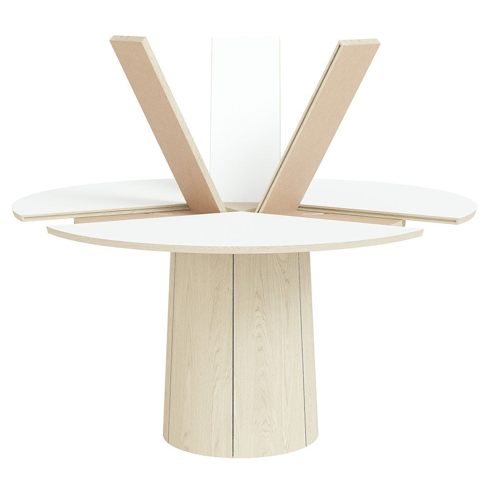 Sm33 Pöytä Tammiviilu ja Valkoinen Nanolaminaatti