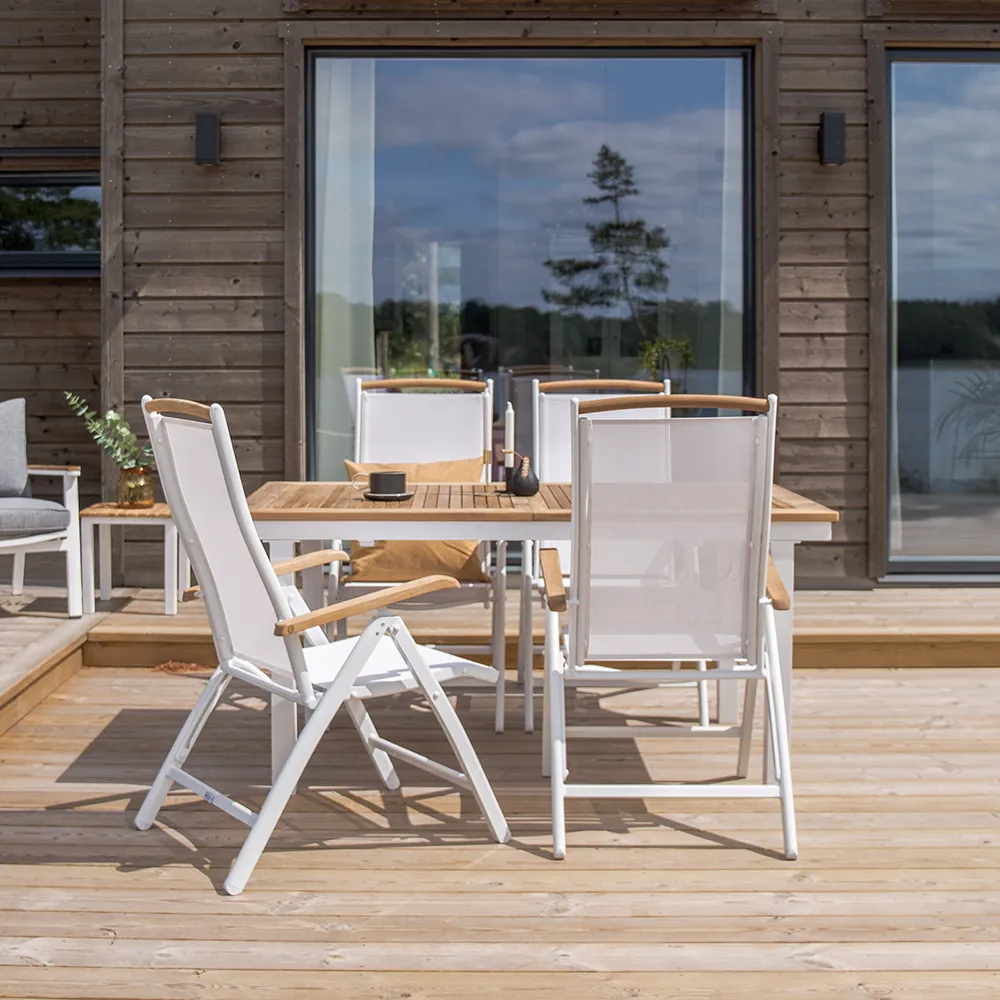 Panama Asentotuoli Valkoinen/Teak 2 kpl