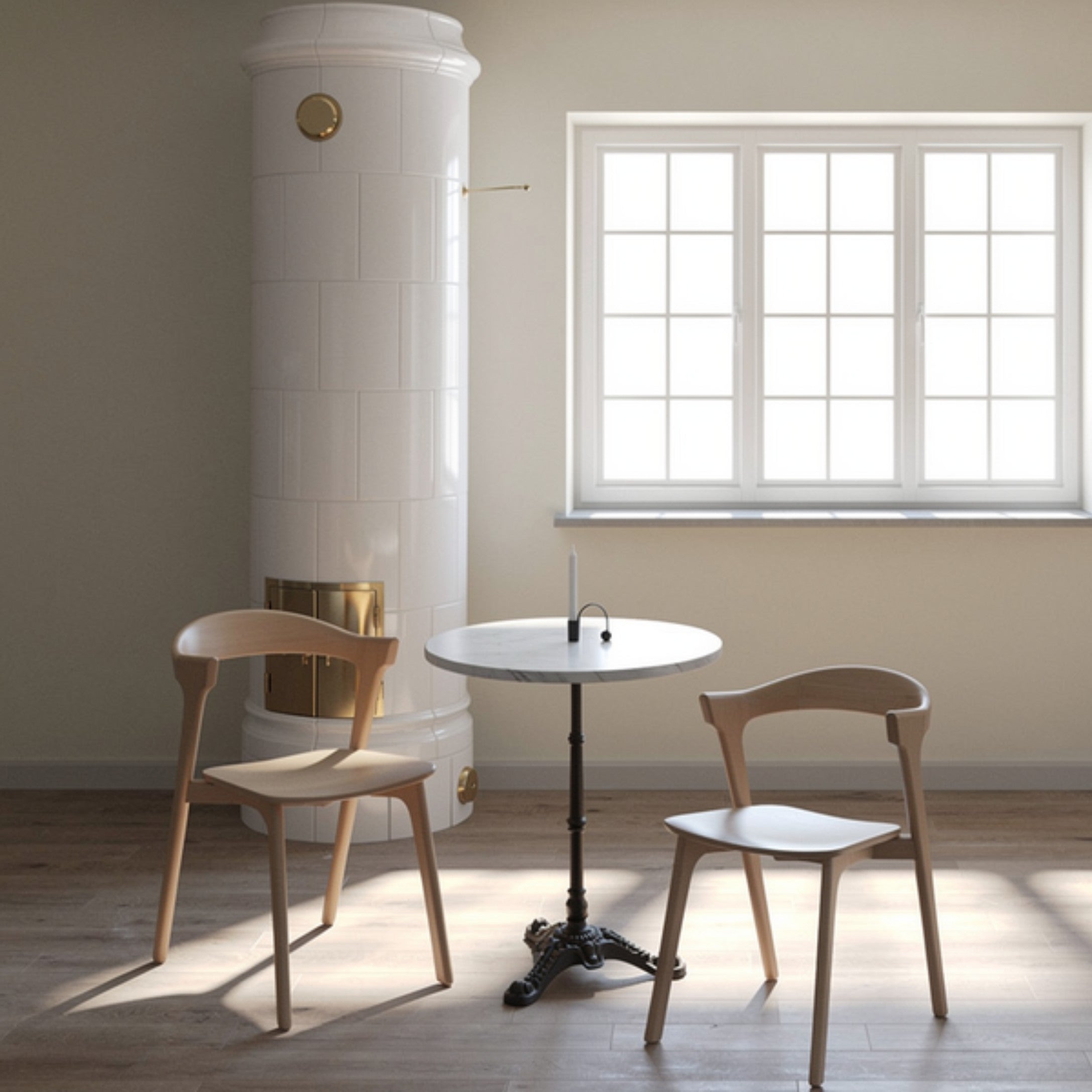 Loire marmoripöytä 60 valkoinen Brafab