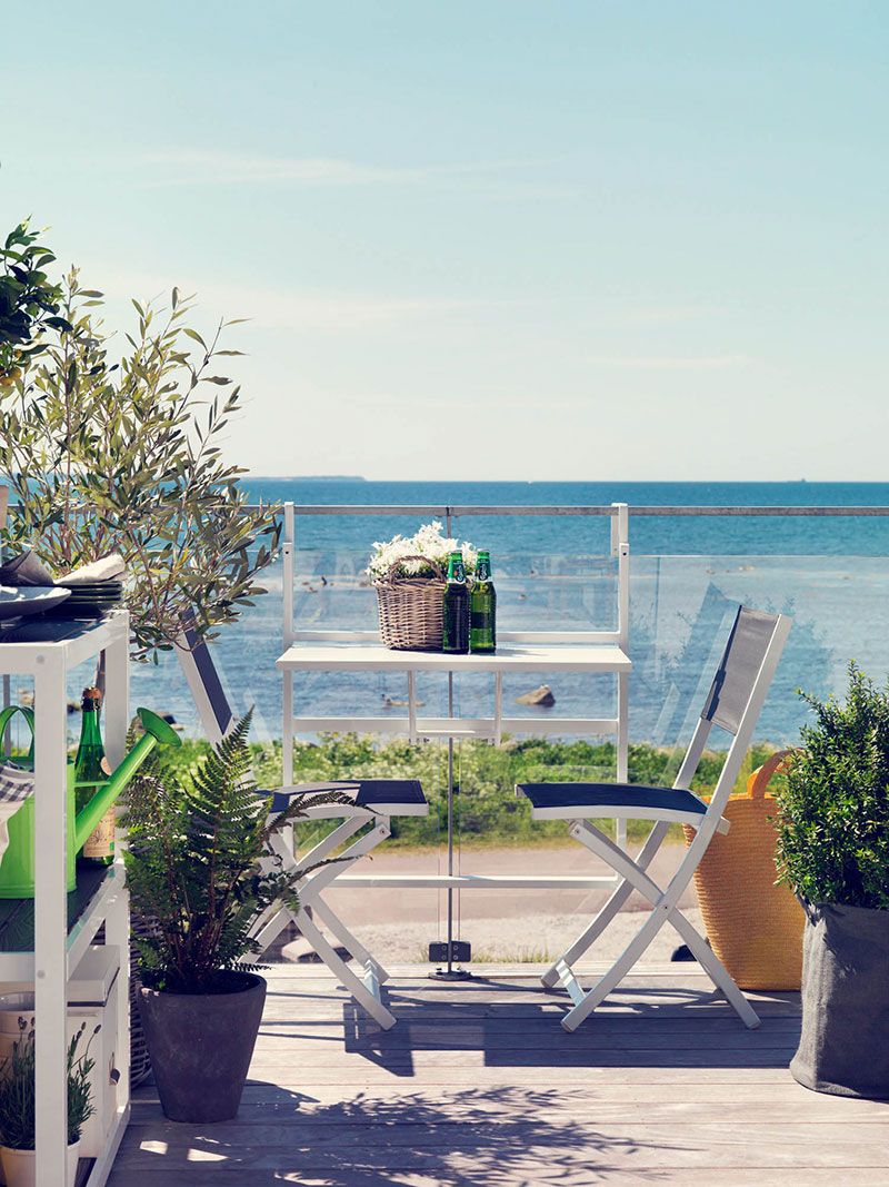 Leone Taitettava Tuoli Valkoinen/Harmaa