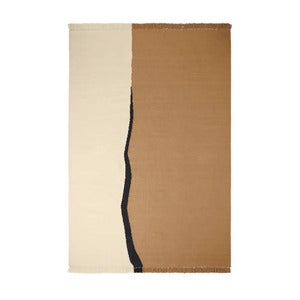 Soil Kelim Matto 200x300 cm- Dark Sand/Off-white