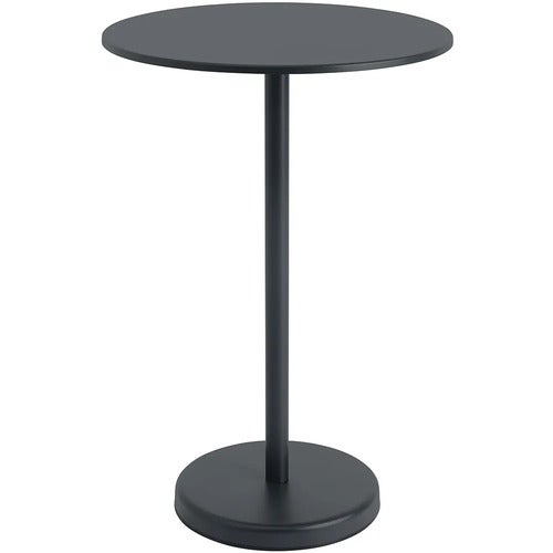 Linear Steel Baaripöytä Ø70 cm Anthracite Black