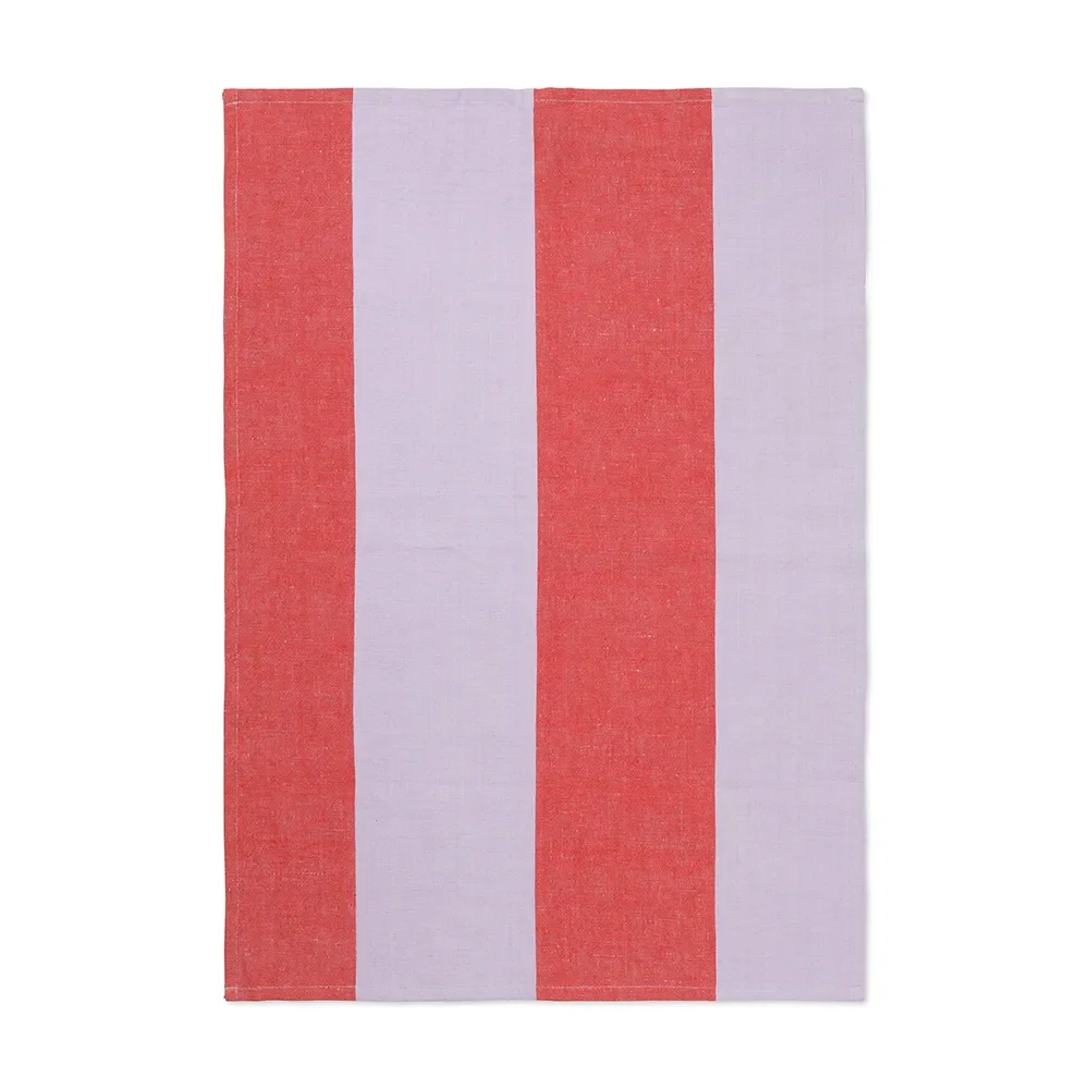 Ferm Living, Keittiöpyyhe Hale Red/Lilac