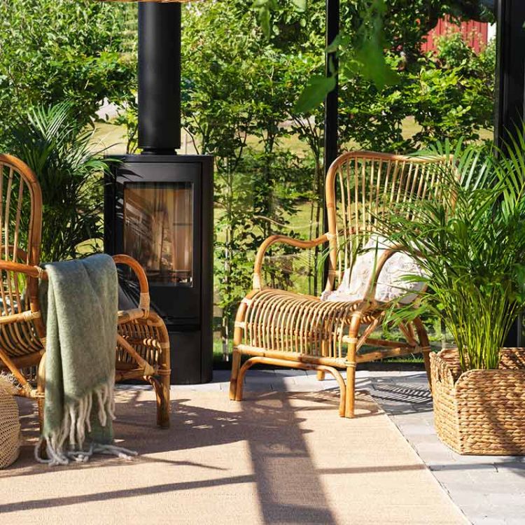 Vallda nojatuoli rottinkia Brafab