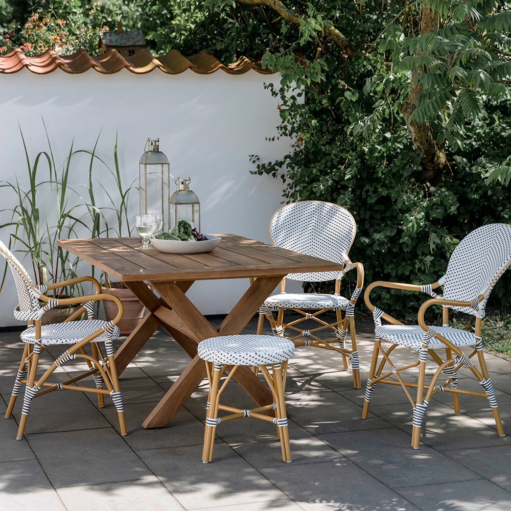 Isabell-nojatuoli valkoinen cappuchino-pisteellä