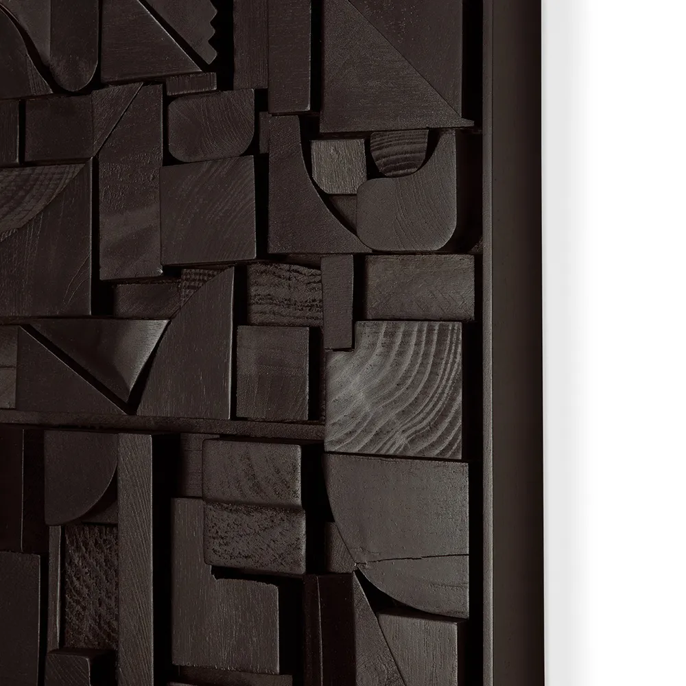  Bricks Seinä sisustus 60x50 cm Musta