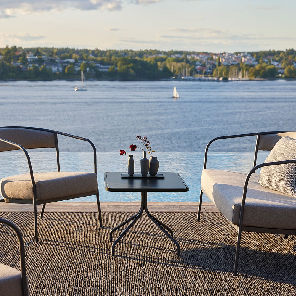 Arholma lounge chair, dark grey Skargaarden