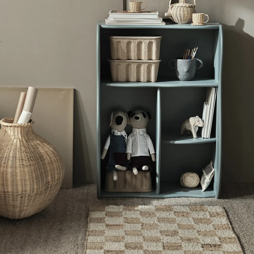 Käsinkudottu Villamatto Check 70x180 cm Coffee