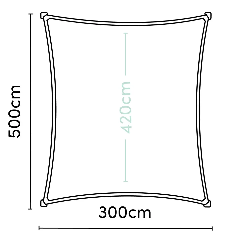 Coolfit Varjopurje suorakulmio 500x300 cm Beige