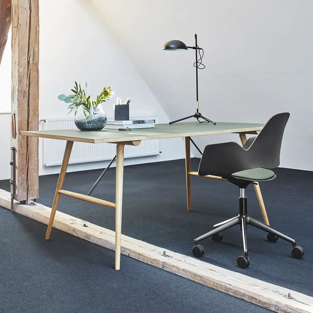 Hekla pöytä 208x95cm tummanvihreä öljytty tammi