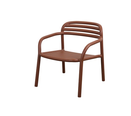 Bliss lounge tuoli, pinottava Desert red, aluminium