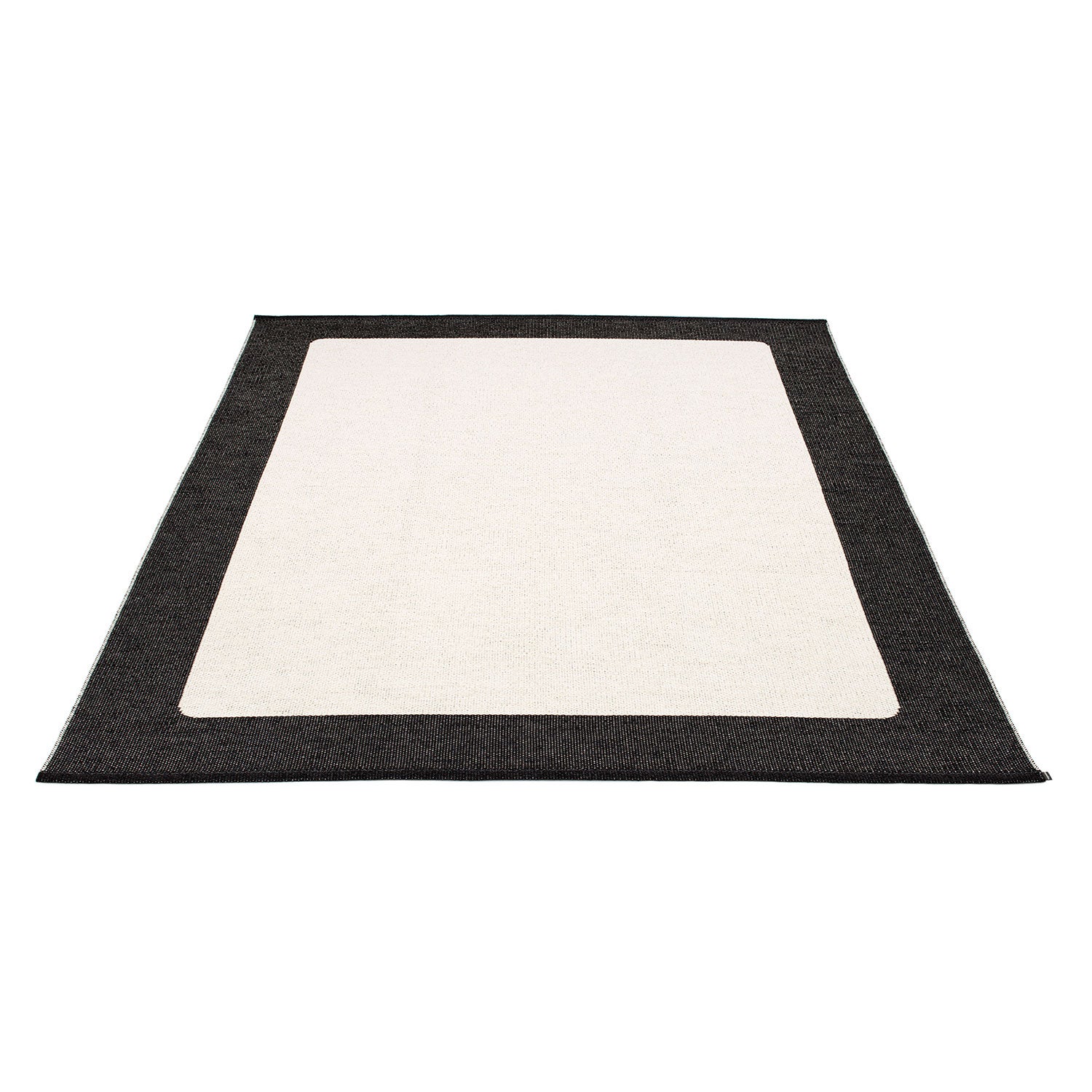 Ilda matto 180x180 cm black / vanilla 