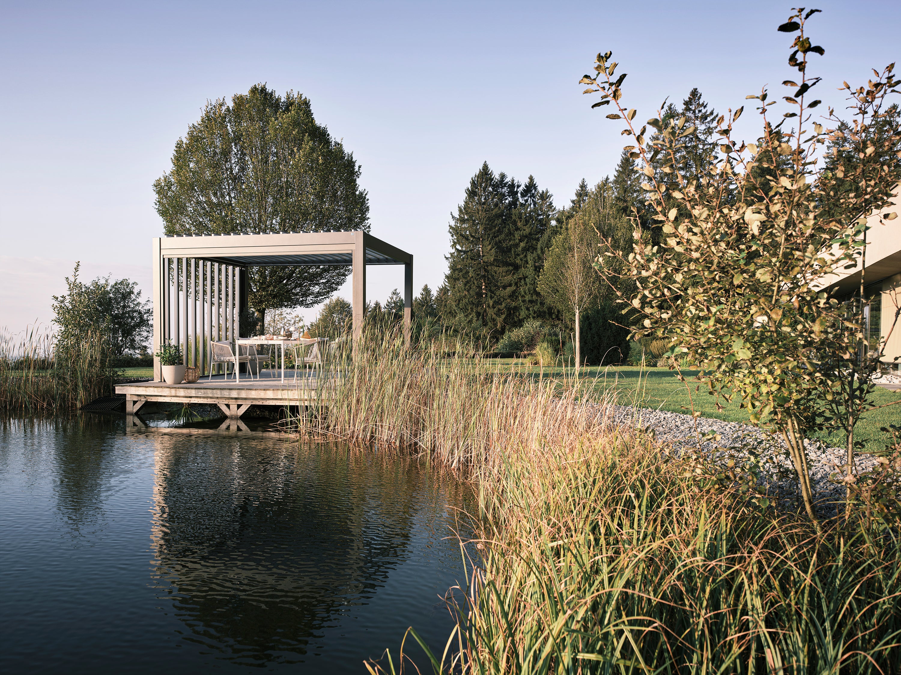 Pergola koko 4 x 3 metallinen quartz harmaa