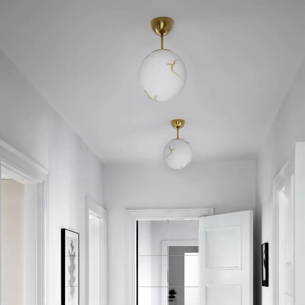 Bellagio kattovalaisin Ø25cm messinki/valkoinen