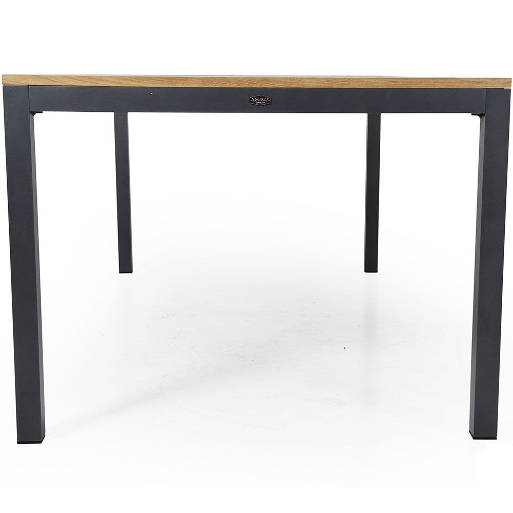 Zalongo ruokapöytä 100 x 200 cm luonnonvärinen/harmaa Brafab