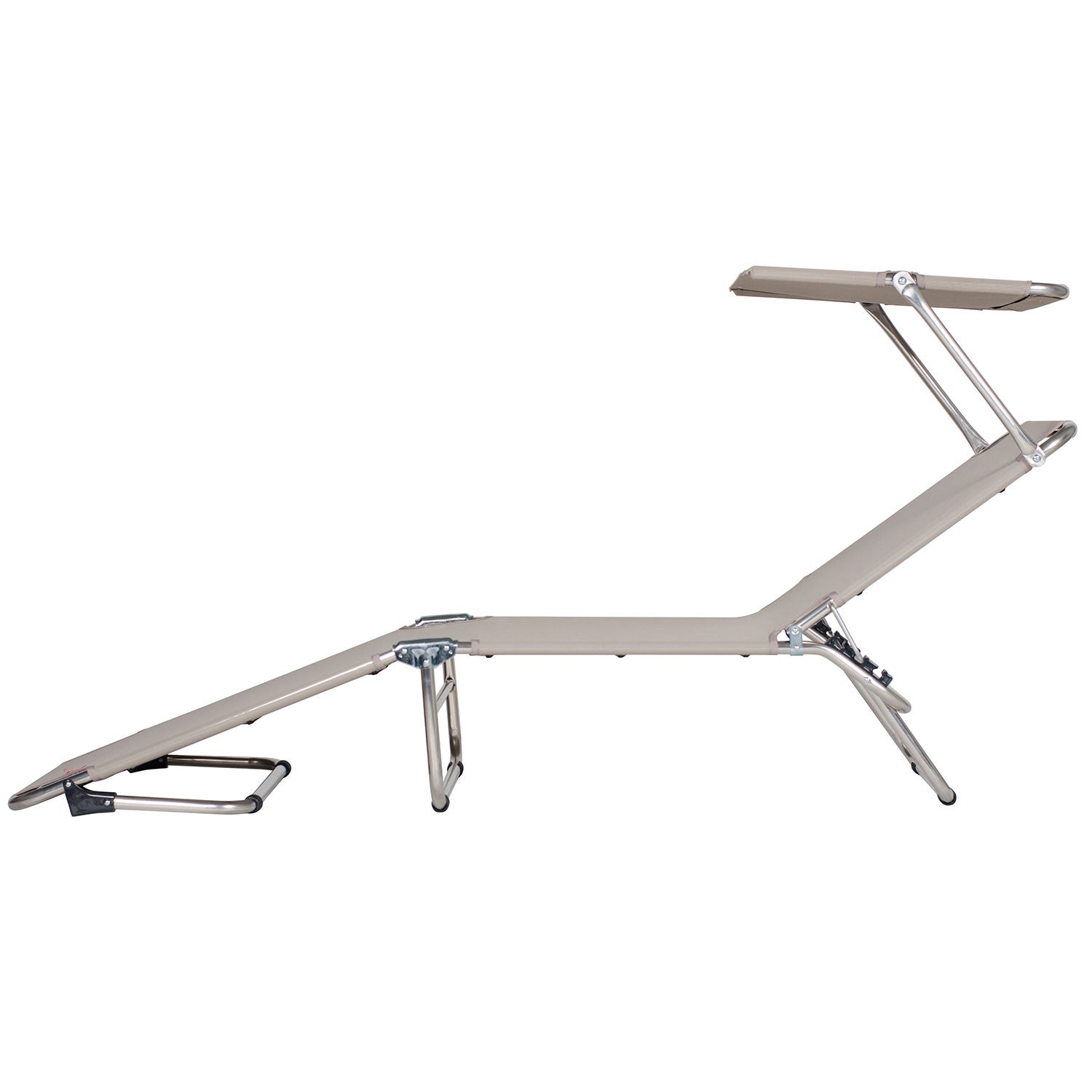 Amigo aurinkotuoli top taupe alumiini/tekstiili 