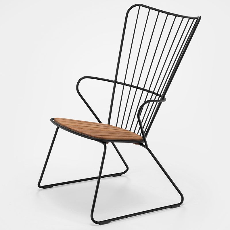 Paon loungestol musta teräs