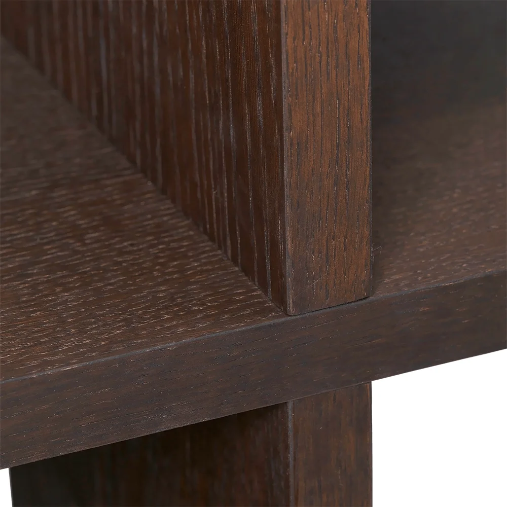  Kona Kirjahylly 1x4 - Tummaksi petsattu tammi