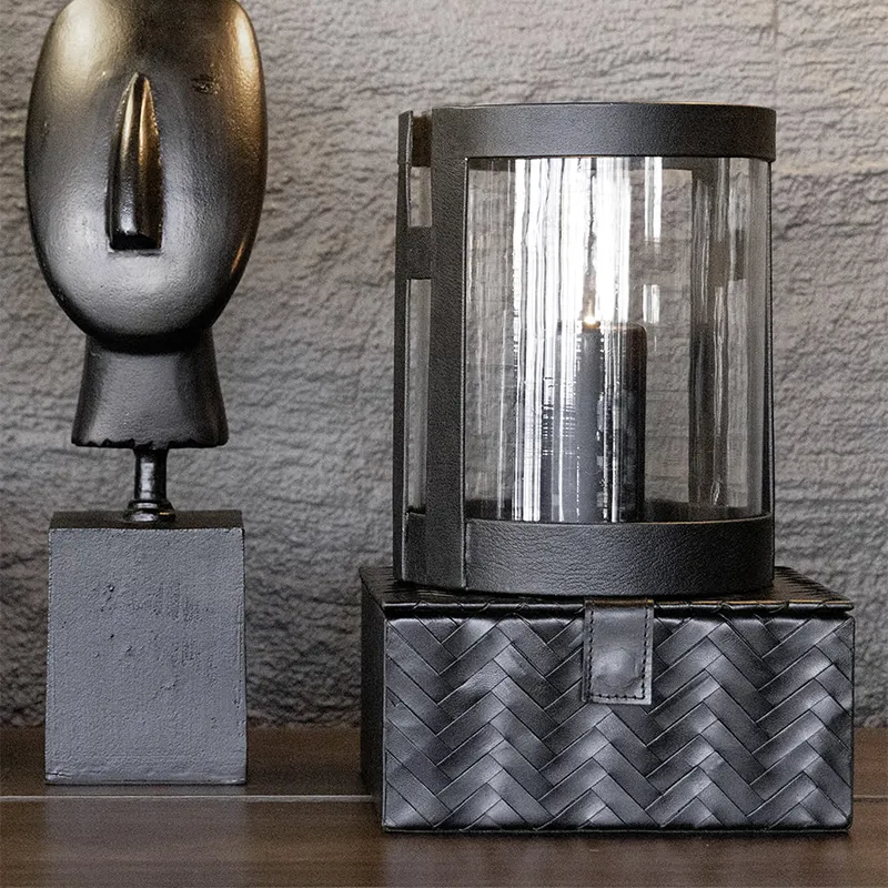 Fontana 3 kpl nahkalaatikot musta