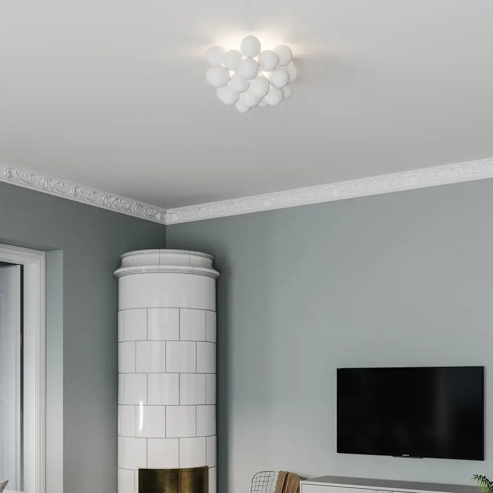 Gross kattoplafondi Ø30 cm Valkoinen