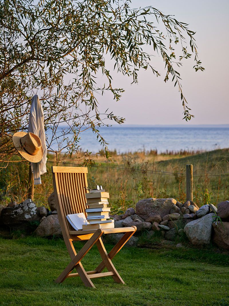 Viken taittotuoli tiikki Skargaarden 