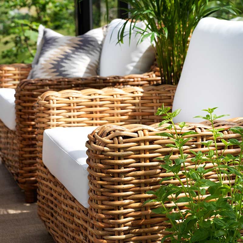 Rossvik rottinkinojatuoli luonnonvärinen/valkoinen Brafab