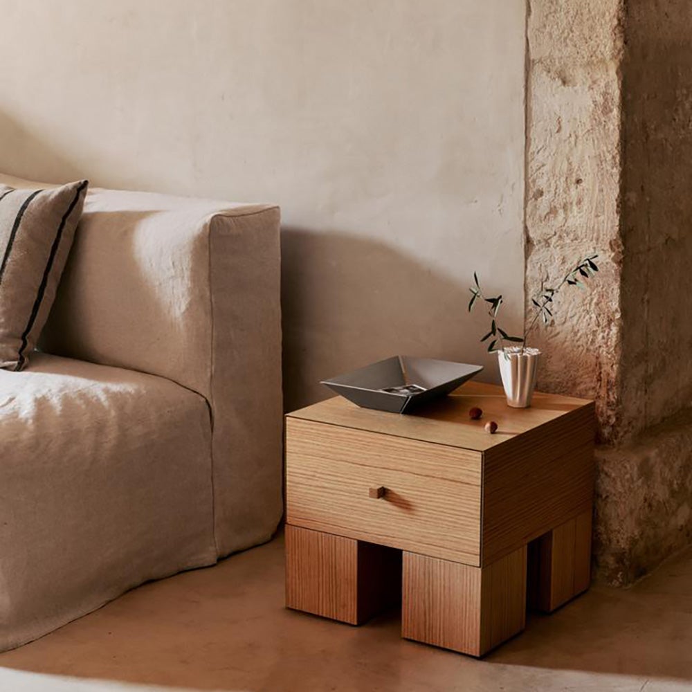  Kuben yöpöytä 1x1 - Natural Oak Viner