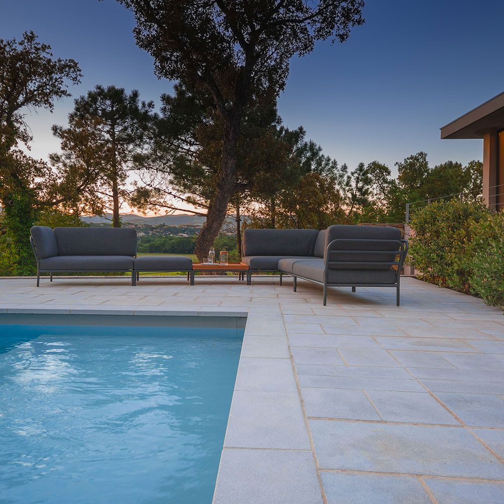 Level jalkatuki 81x81 cm harmaa alumiini