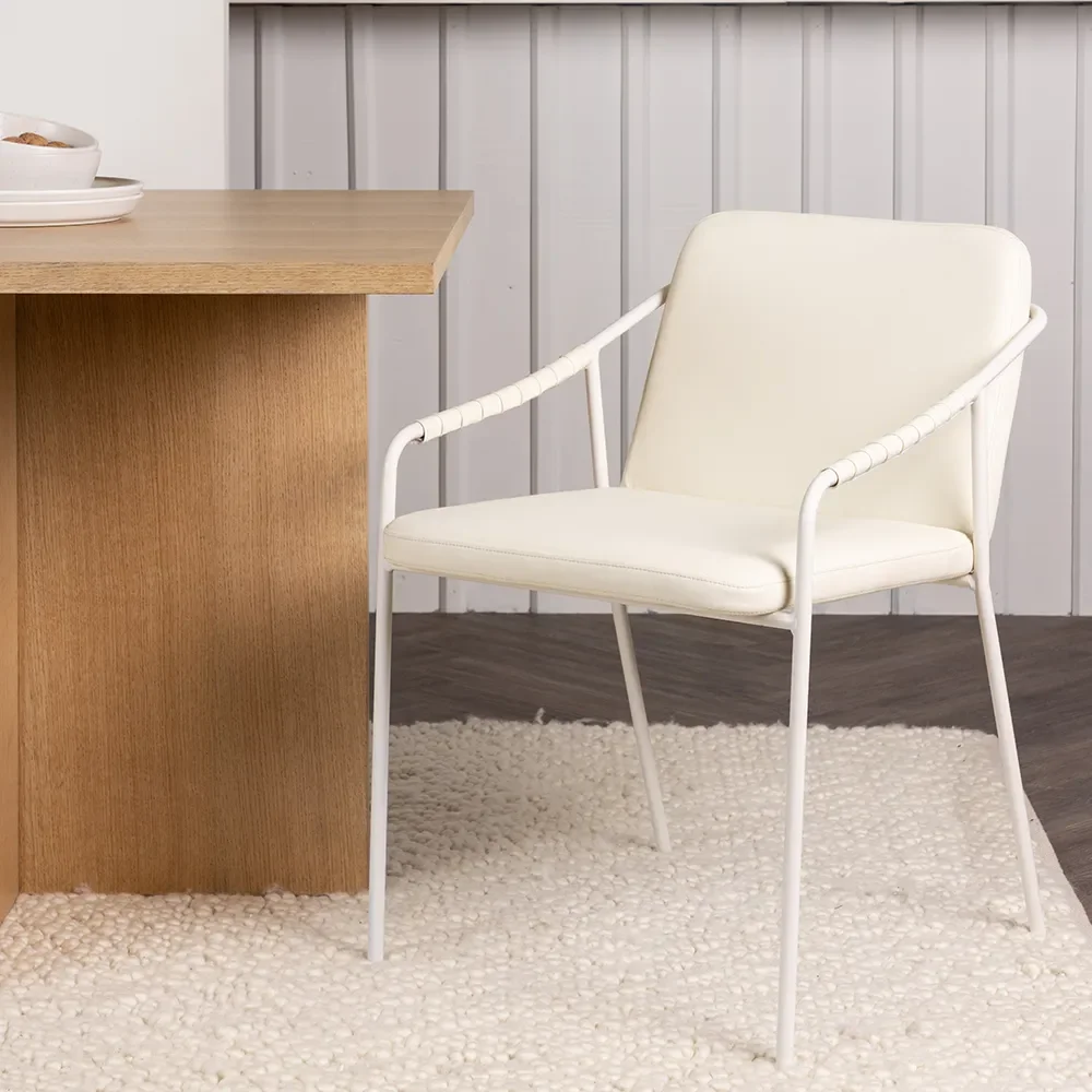 Tvist Ruokailutuoli Beige PU 2 kpl 2 kpl