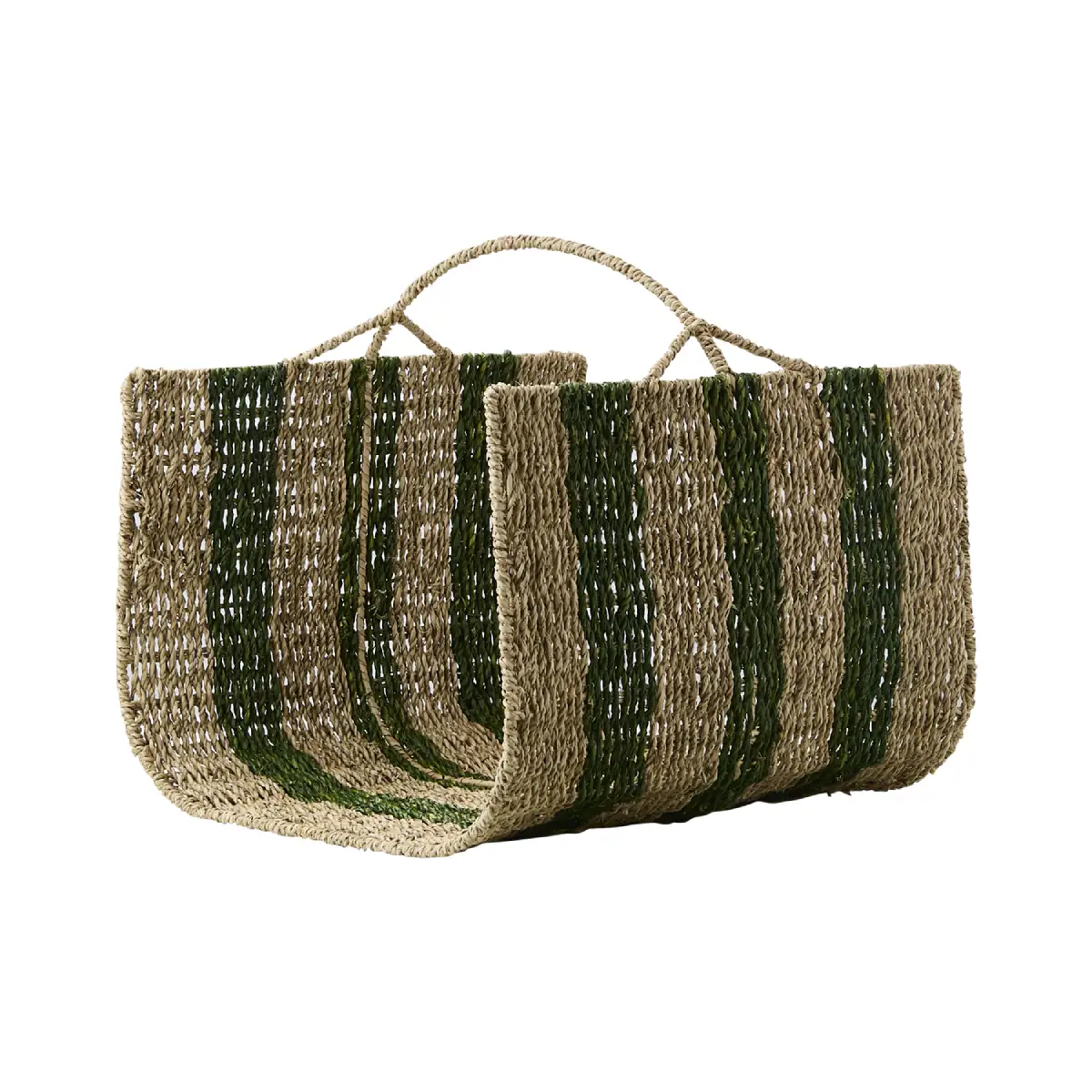COLLECT Polttopuukori Luonnonvärinen/vihreä P42xL42xK42 cm