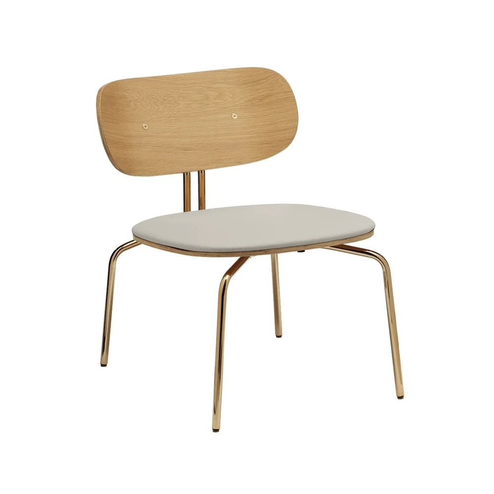 Curious nojatuoli tammi/messinki White Sands