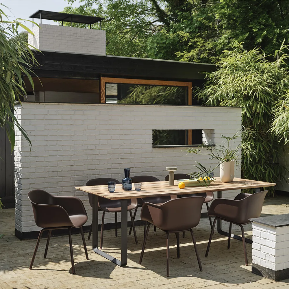 70/70 ruokapöytä 225x90 cm Sapele Mahogany/Anthracite Black