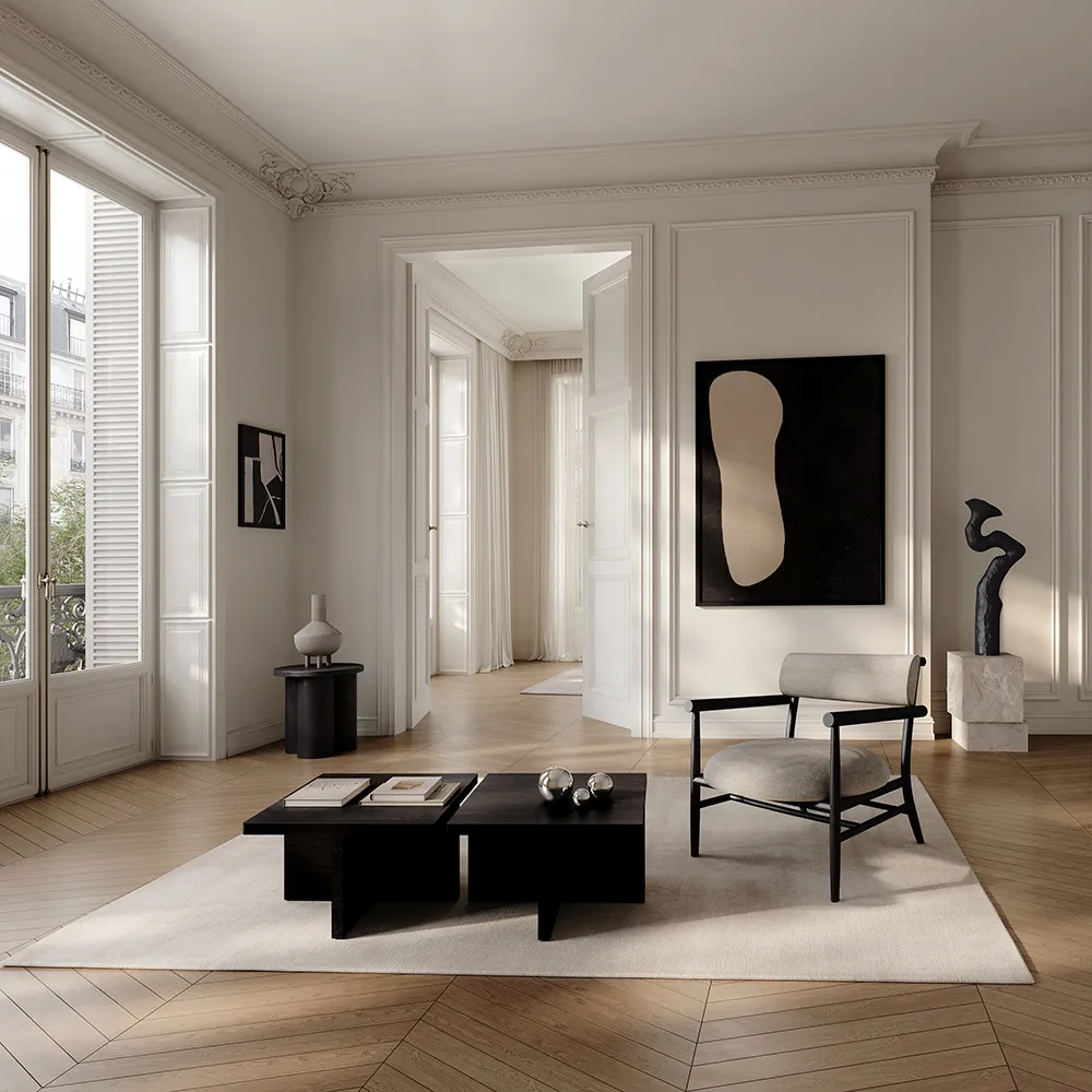 Big Foot -sohvapöytä, korkea - kahvi