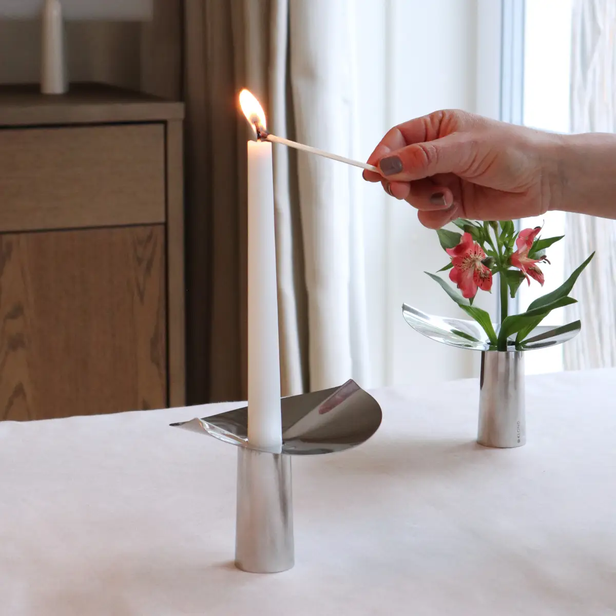 Löv Mini Ø12xH10 cm Ruostumaton teräs Klong